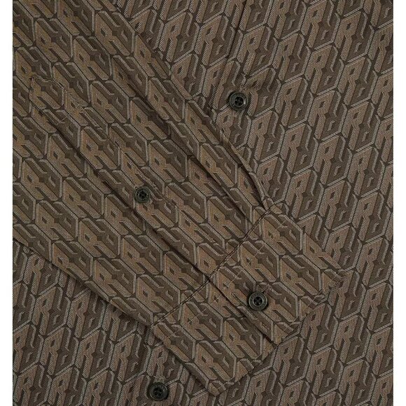 Reiss Men's Long Sleeve Brown Light Weight Shirt - Large - New with Tags - Picture 9 of 9